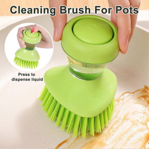 Cleaning Brush – Refillable Liquid Dispenser – for Kitchen Oil Removal 2