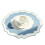 (Blue) Scalloped Linen Placemat – Machine Washable for Kitchen Restaurant 1