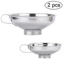 Stainless Steel Funnel Kit for Mason Jars, Spice Bottles - 2 Pack Food-Safe