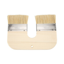 Limewash Paint Brush Natural Bristle - 4 Inch Wide U-Shaped Double Brush for Limewash Brick and Interior Walls