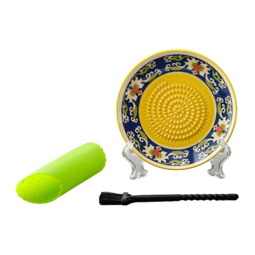(I) Garlic Grater Plate – Ceramic Multi-Functional Grinding Bowl for Kitchen