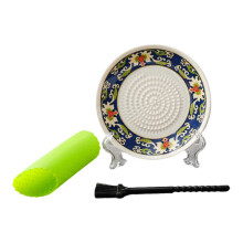 (J) Garlic Grater Plate – Ceramic Multi-Functional Grinding Bowl for Kitchen