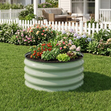 Round Metal Raised Garden Bed, 60cm Dia x 30cm H