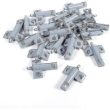 Soft Close Damper Cabinet Hinges 20pcs, 46x53mm Gray for Quiet Kitchen Bathroom Drawer Door