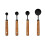 (B, Black) Measuring Spoons Set – Gold-Plated Stainless Steel Baking Tools with Wood Handle 1