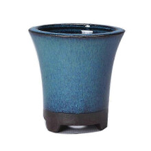 (Style 22) Stoneware Bonsai Pots with Drainage Holes Chinese Style Ceramic Planters for Indoor Plants
