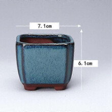 (Style 5) Stoneware Bonsai Pots with Drainage Holes Chinese Style Ceramic Planters for Indoor Plants