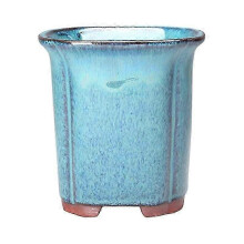 (Style 18) Stoneware Bonsai Pots with Drainage Holes Chinese Style Ceramic Planters for Indoor Plants