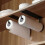 Self-Adhesive Wall Mount Paper Towel Holder for Kitchen, Bathroom Cabinet Organizer 2