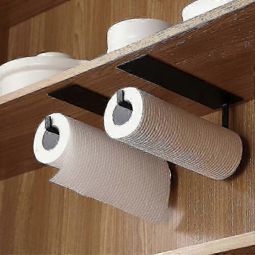 Self-Adhesive Wall Mount Paper Towel Holder for Kitchen, Bathroom Cabinet Organizer 1