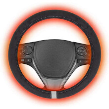 Heated Steering Wheel Cover 12V Car Heating Hand Warmer 15 Inch Universal Fit for Most Vehicles