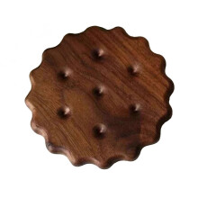 (A 2) Wooden Cookie Coaster – Heat Resistant Placemat for Coffee Mugs