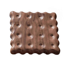 (B 2) Wooden Cookie Coaster – Heat Resistant Placemat for Coffee Mugs