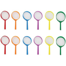 Kids Magnifying Glasses Set, 12 Colorful Plastic Magnifiers for Elderly Reading & Children Exploration