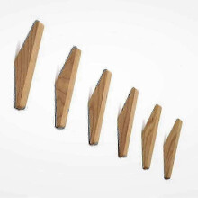 Wooden Wall Hooks Vintage 6-Piece Set with 5kg Load Capacity for Home Decor