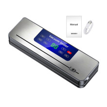(D) Electric Vacuum Sealer – Adjustable Temp & Built-in Cutter – for Food Storage Kitchen Home