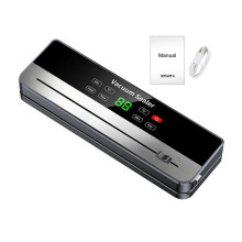 (C) Electric Vacuum Sealer – Adjustable Temp & Built-in Cutter – for Food Storage Kitchen Home
