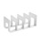 (White) Acrylic Bookends – 4-Compartment Desktop Organizer for Office Home 1