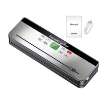 (E) Electric Vacuum Sealer – Adjustable Temp & Built-in Cutter – for Food Storage Kitchen Home