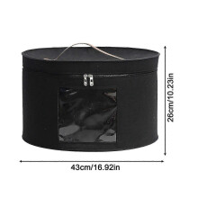 Foldable Hat Storage Box with Visible Window, Large Capacity Dust-proof Organizer for Travel Home Dorm