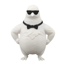 Sunglasses Sparrow Figurine – 3D Printed Cool Bird for Desk Decor