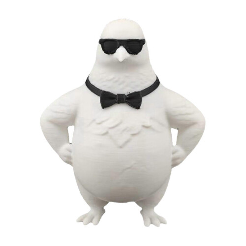 Sunglasses Sparrow Figurine – 3D Printed Cool Bird for Desk Decor