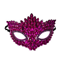 (Rose Red) Gothic Cat Eye Masquerade Mask – Rhinestone Vintage – for Sexy Halloween Party