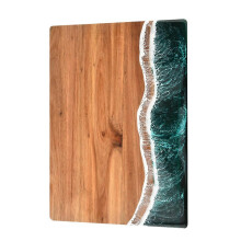 (B) Resin Cutting Board – Ocean Wave Custom Charcuterie Board for Kitchen