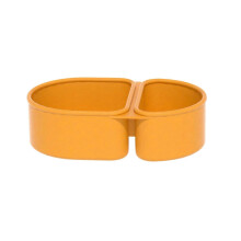 (Orange) Silicone Microwave Lunch Box – Foldable with Divided Compartments – for Office & Travel