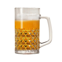 (500ML B) Beer Mug – 500ml Thickened Glass – for Drinking & Juice