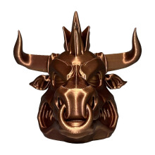 (1pc, Red Bronze) Trailer Hitch Cover – 3D Printed Bull Head for 2 Inch Receivers