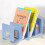 (Purple) Acrylic Bookends – 4-Compartment Desktop Organizer for Office Home 4