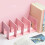 (Purple) Acrylic Bookends – 4-Compartment Desktop Organizer for Office Home 3