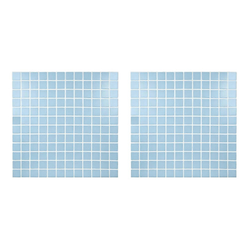 (Blue) 2Pcs Retro Self Adhesive Tile Sticker – Waterproof – for Kitchen Bathroom Wall Backsplash