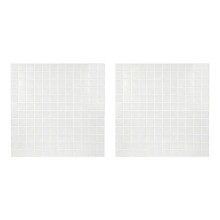 (White) 2Pcs Retro Self Adhesive Tile Sticker – Waterproof – for Kitchen Bathroom Wall Backsplash