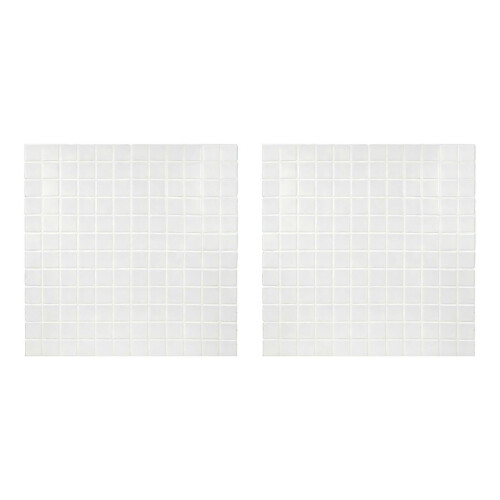 (White) 2Pcs Retro Self Adhesive Tile Sticker – Waterproof – for Kitchen Bathroom Wall Backsplash