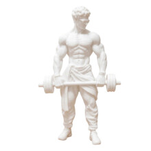 3D Printed Muscle Man Figurine – Fitness Bodybuilder Sculpture – for Home Office & Gym