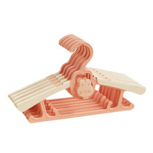 (Pink) 5PCS Children's Clothes Hanger – Anti-Slip Widened Arc – for Newborn to 10 Years