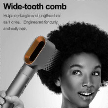 Styling Air Nozzle with Wide-Tooth Comb for HS01 and HS05, Ideal for Curly and Coily Hair Types