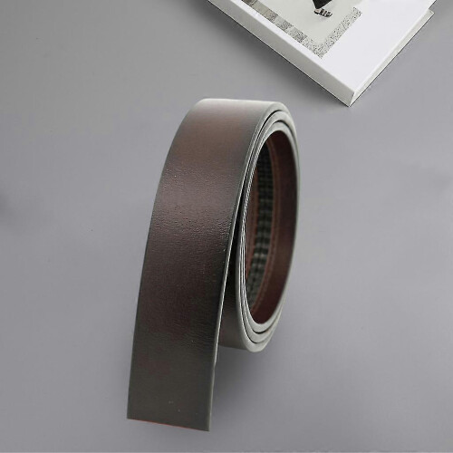 (China, Brown) Men S Leather Belt Strap 35mm Leather Belt Without Buckle Adjustable Replacement Belt 2