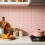 (Blue) 2Pcs Retro Self Adhesive Tile Sticker – Waterproof – for Kitchen Bathroom Wall Backsplash 2