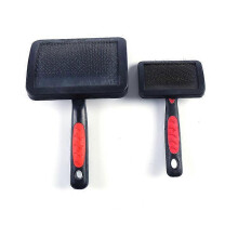 Dog Needle Comb Large Curved Surface Pet Comb Bone Imprint Plastic Handle Dog Needle Comb Beauty Hair Removal Comb (2 Pieces),2024 Ping