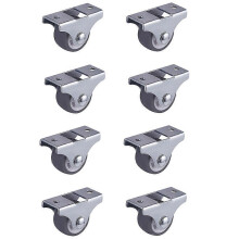 Universal Soft Rubber Safe Chair Rollers Office Chair Caster Wheels Replacement for Hardwood Floors and Carpet Set of 8