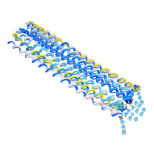 (Blue) Ins Novelty Little Girls Twist Braids 6x/set Ponytail Holders Hair Decoration Long Phone Cord Hair Rope Tray Hair Tools  Yellow