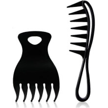 Pxcl Men's Hairdressing Comb,2 Pcs Anti-static Detangling Hair Brush Wide Tooth Hair Comb Hairdressing Oil Comb for Barber Shop