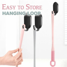 Cepillo de Limpieza Profunda para Pies de Fácil Acceso, Cepillo de Limpieza de Dedos de Silicona Suave con Mango Largo, Cepillo para Pies de 15,7"