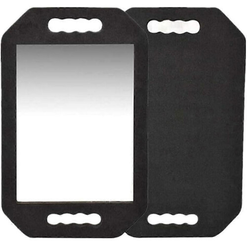 Large Handheld Mirror with Comb Set for Haircut, Wide Angle View, Professional Barber Use 2