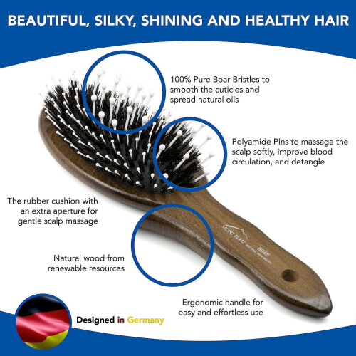 Boar Bristle Hair Brush 9045 2