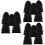 Black Drawstring Pouch for Hair Dryer Storage 15Pcs Flannel Multipurpose Bag 5