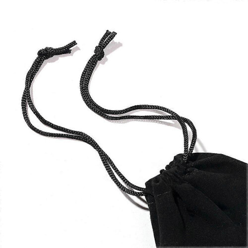 Black Drawstring Pouch for Hair Dryer Storage 15Pcs Flannel Multipurpose Bag 1